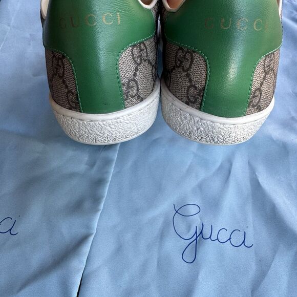 GUCCI Ace Supreme Leather Fake Not Canvas Print Sneaker Women's Brown EU 37 - Picture 7 of 12